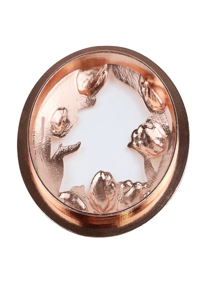 Tsnamay غطاء شموع من تسناماي، أغطية شموع معدنية مزينة بزهر الورد لحرق متساوٍ، إكسسوارات ديكور منزلي، أغطية شموع، أكمام، غطاء علوي - Image 3