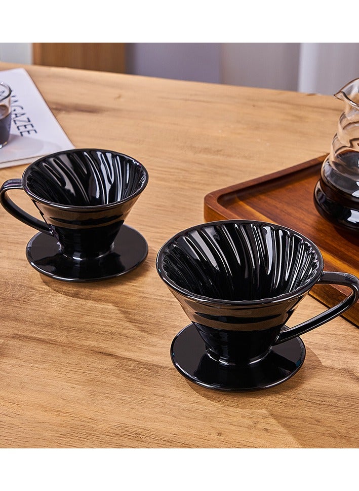 EXCLIFE V-shaped ceramic filter cup - black (small) - Image 2