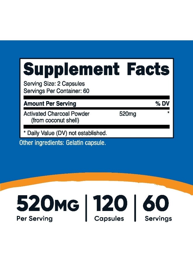 Nutricost Activated Charcoal 1 Bottle - Image 2