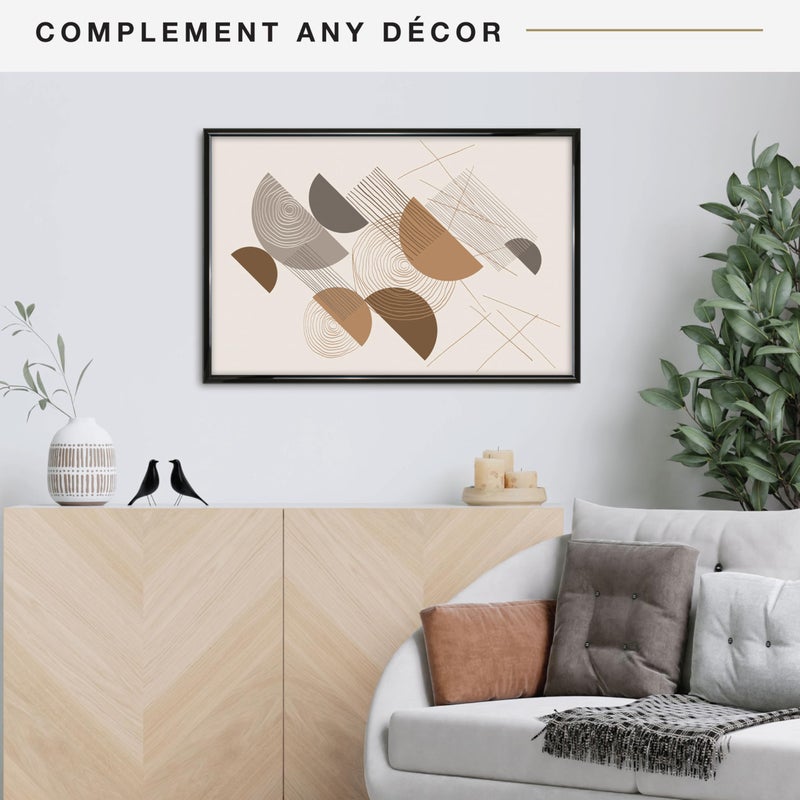 MCS Trendsetter 24x36 Poster Frame Black High-Gloss, Vertical & Horizontal Wall Hanging Large Picture Frame for Photos, Posters & Art Prints (1-Pack) - Image 3