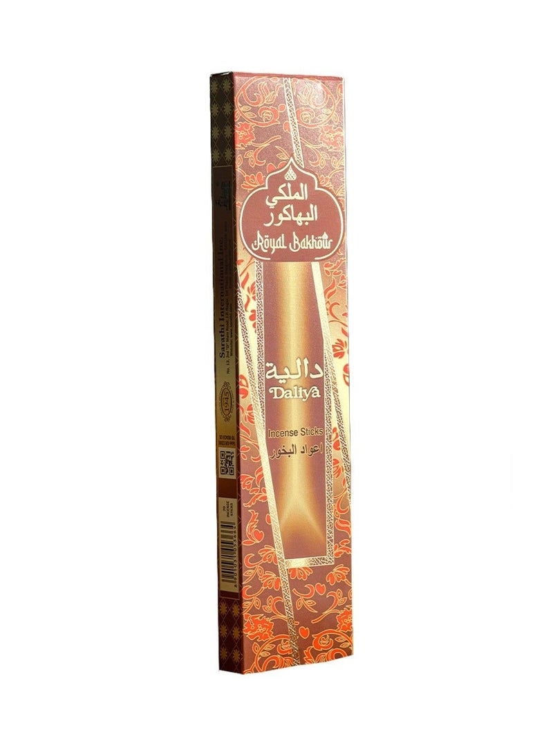 بخور ملكي رويال بخور داليا - أعواد بخور برائحة عربية، عطر يدوم طويلاً، 20 عود بخور - Image 1
