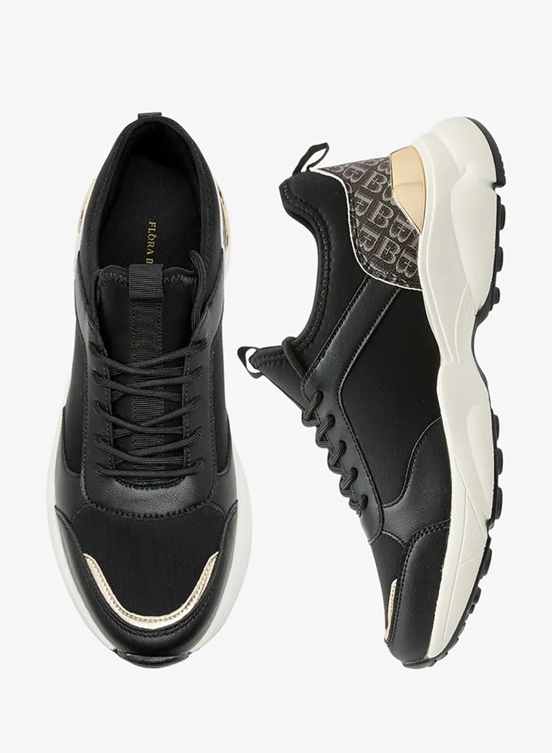 Floral Bella Panelled Lace-Up Sneakers