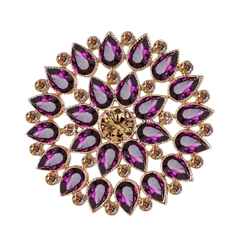 JFL - Jewellery for Less Fashion Gold Tone Floral CZ LCD Diamond Studded Adjustable Finger Ring for Women & Girls - Image 1