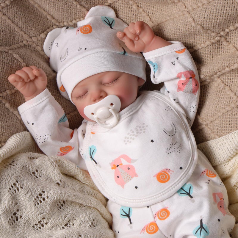 BABESIDE Reborn Baby Dolls Girl 17 Inch Lifelike Handmade Soft Vinyl Baby Doll Real Life Baby Doll with Accessories Gift for Girls Age 3 Pretend Play Collection - Image 2