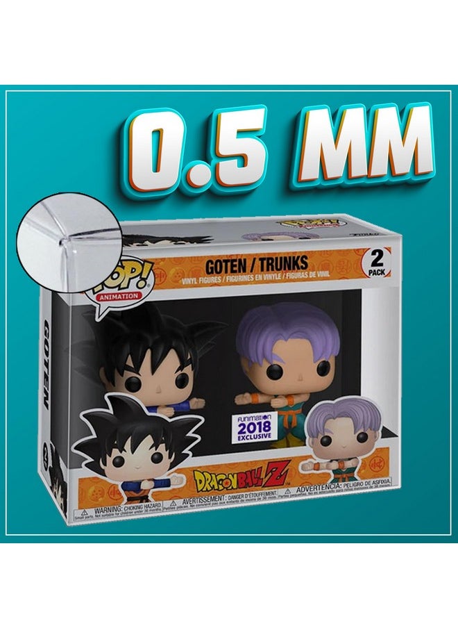مالكو عبوتان من حافظة الحماية Funko Pop المتوافقة مع Funko Pop! 2 علبة مجسمات | بلاستيك متين بسمك 0.5 مم قابل لإعادة التدوير | 5 عدد  - Image 2