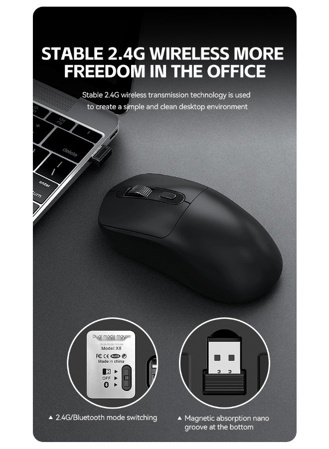 T-WOLF X8 Dual-Mode Bluetooth Wireless Mouse - Image 4