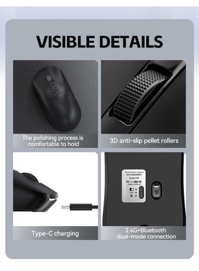 T-WOLF X8 Dual-Mode Bluetooth Wireless Mouse - Image 2