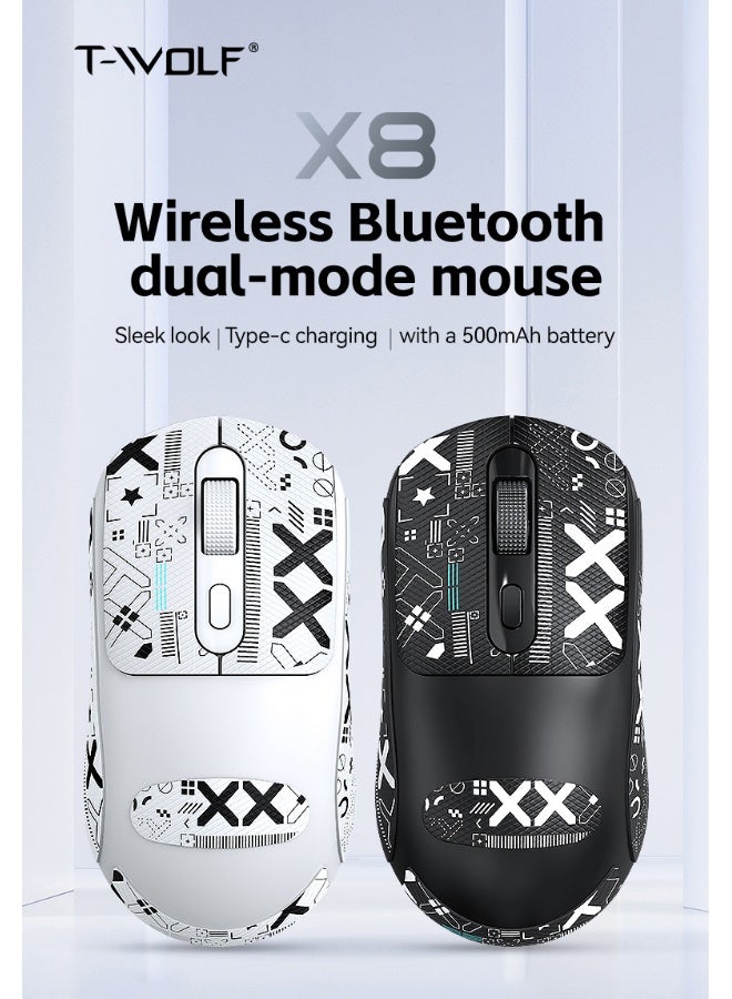 T-WOLF X8 Dual-Mode Bluetooth Wireless Mouse - Image 1