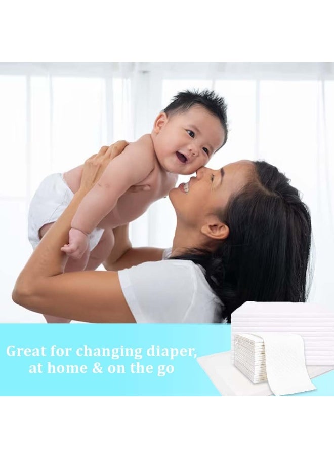 Cute 'n' Cuddle Cute 'n' Cuddle 120 Pcs Disposable Changing Mat White 60cmX45cm With 120 Disposable Scented bags Blue  - Image 5