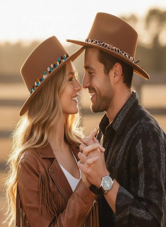 APLZGMG 6Pcs Cowboy Hat Bands, 6 Styls Adjustable Beaded Cowboy Hat Band, Ethnic Western Hats Belts, Rural Classical Turquoise Beaded HatBands for Women Men, Western Hatbands Decorating Supplies - Image 3