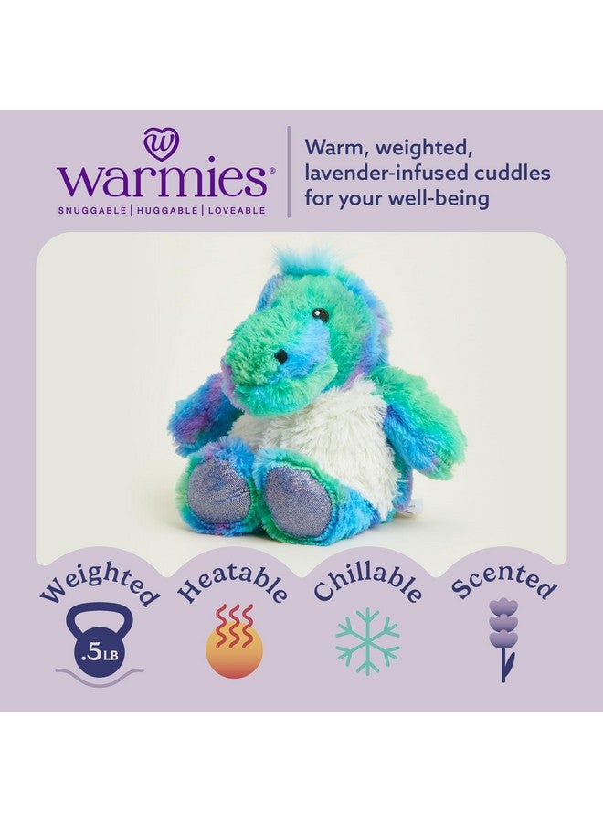 warmies Junior Microwavable & Weighted Stuffed Animals, Rainbow Dinosaur - Heated Stuffed Animal Plushie for Warmth & Comfort - Soft Plush Toys for Adults & Children (Boys, Girls, Babies & Toddlers) - Image 2
