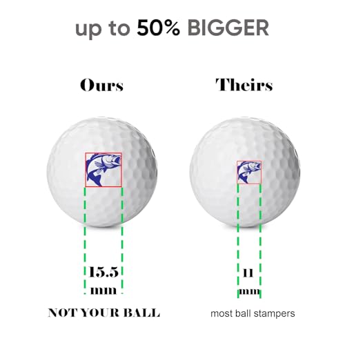 QUBI Golf Ball Stamp, Golf Ball Stamper, Reusable Self-Inking Golf Ball Stamp Marker to Identify Golf Balls, Golf Gifts Golf Accessories for Men and Women Golfers (Elephant) - Image 2