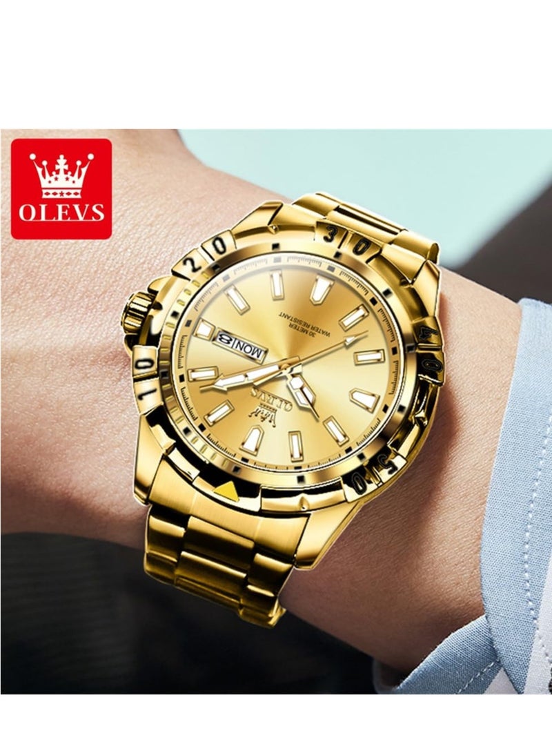 أوليفز ساعات رجالية كوارتز ستانلس ستيل مقاومة للماء 5560 - Image 3