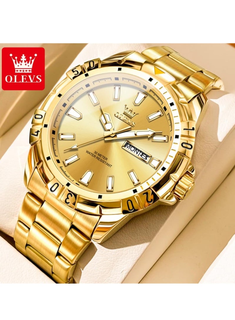 أوليفز ساعات رجالية كوارتز ستانلس ستيل مقاومة للماء 5560 - Image 1