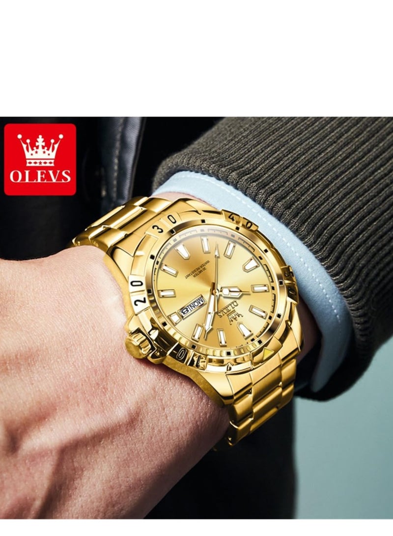 أوليفز ساعات رجالية كوارتز ستانلس ستيل مقاومة للماء 5560 - Image 4