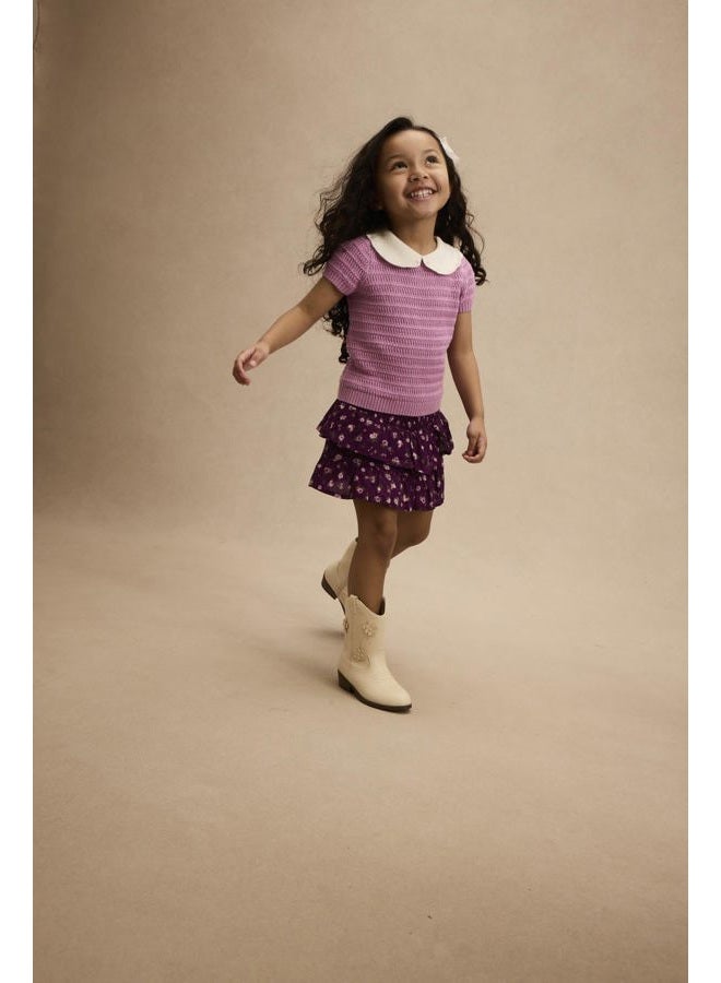 GYMBOREE Girl's Toddler Cowgirl Boots Ankle, Beige, 8 Big Kid - Image 3