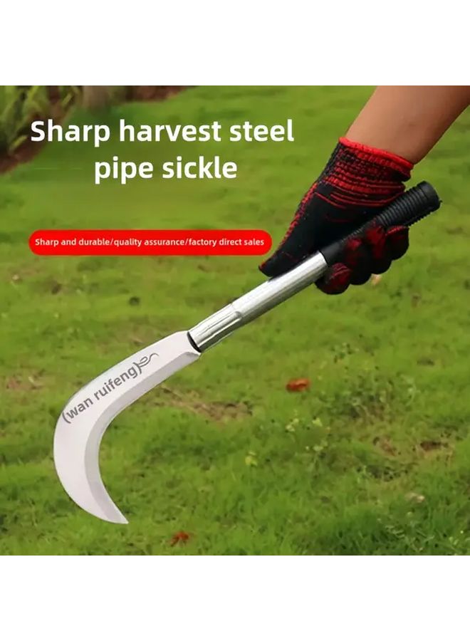 Big Harvest Steel Sickle Extended Handle Durable Metal Farming Lawn Care Tool - Image 4