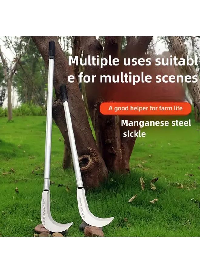 Big Harvest Steel Sickle Extended Handle Durable Metal Farming Lawn Care Tool - Image 2