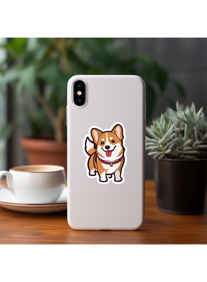 قوس قزح أورينبو 50 قطعة من ملصقات ويلش كورجي لزجاجات المياه، ملصقات جمالية عصرية مقاومة للماء للفتيات المراهقات، مثالية لزجاجة المياه والكمبيوتر المحمول والهاتف والسفر، مصنوعة من الفينيل المتين للغاية - Image 4