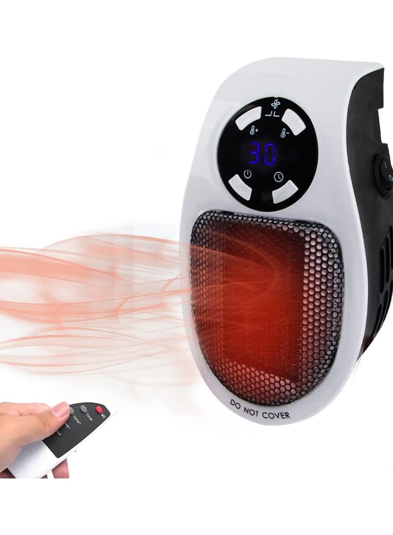 عام مبرد صغير كهربائي لمنفذ الكهرباء مبرد 500 واط مشع كهربائي مزود بنظام ترموستاتي مع عرض LED وحماية من الإرتفاع الزائد في درجة الحرارة. - Image 2