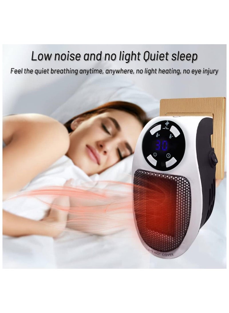 عام مبرد صغير كهربائي لمنفذ الكهرباء مبرد 500 واط مشع كهربائي مزود بنظام ترموستاتي مع عرض LED وحماية من الإرتفاع الزائد في درجة الحرارة. - Image 3