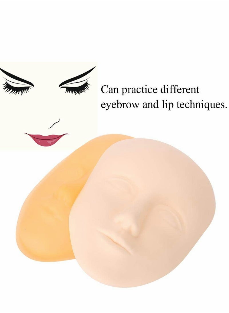 Generic - 3D Silicone Mannequin Head for Makeup Training - Soft Rubber Support for Microblading, Eyebrows, Lips, and Eyeliner - Image 1