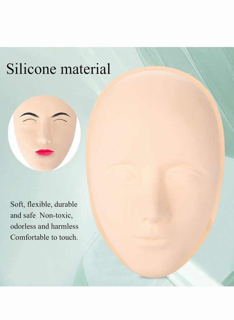 Generic - 3D Silicone Mannequin Head for Makeup Training - Soft Rubber Support for Microblading, Eyebrows, Lips, and Eyeliner - Image 1