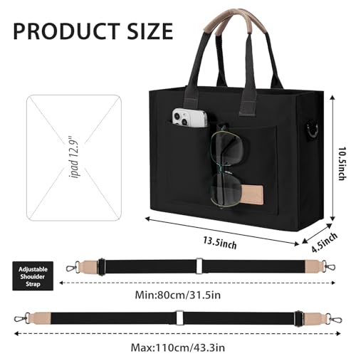 GASSDA Tote Bags for Women Canvas Tote Purse Crossbody Bags with Pockets Top Handle Shoulder Handbags Satchel Bags for Women - Image 3