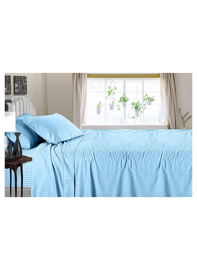 Hotel Collection Hotel Collection Sky Blue Double Flat Sheet with 2 Pillow Cases 220x280 cm  - Image 1