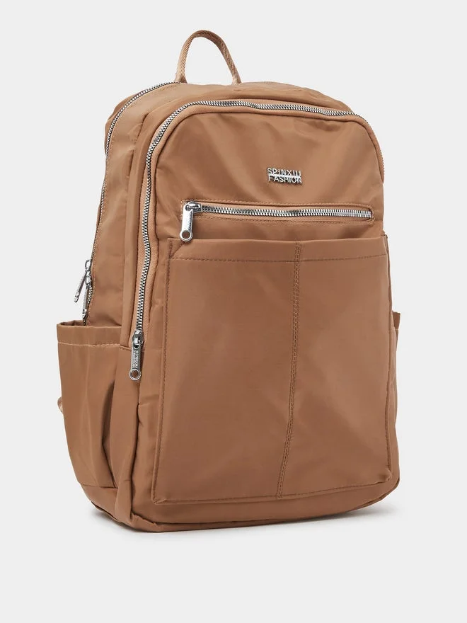 Styli Styli Solid Backpack with Multi-Pocket