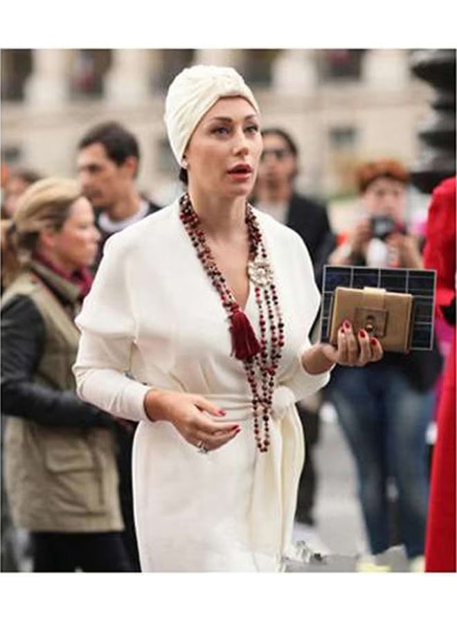 Ocean 3 Pieces Turbans for Women Soft Turban Head Wrap Pleated Beanie Cap - Image 5