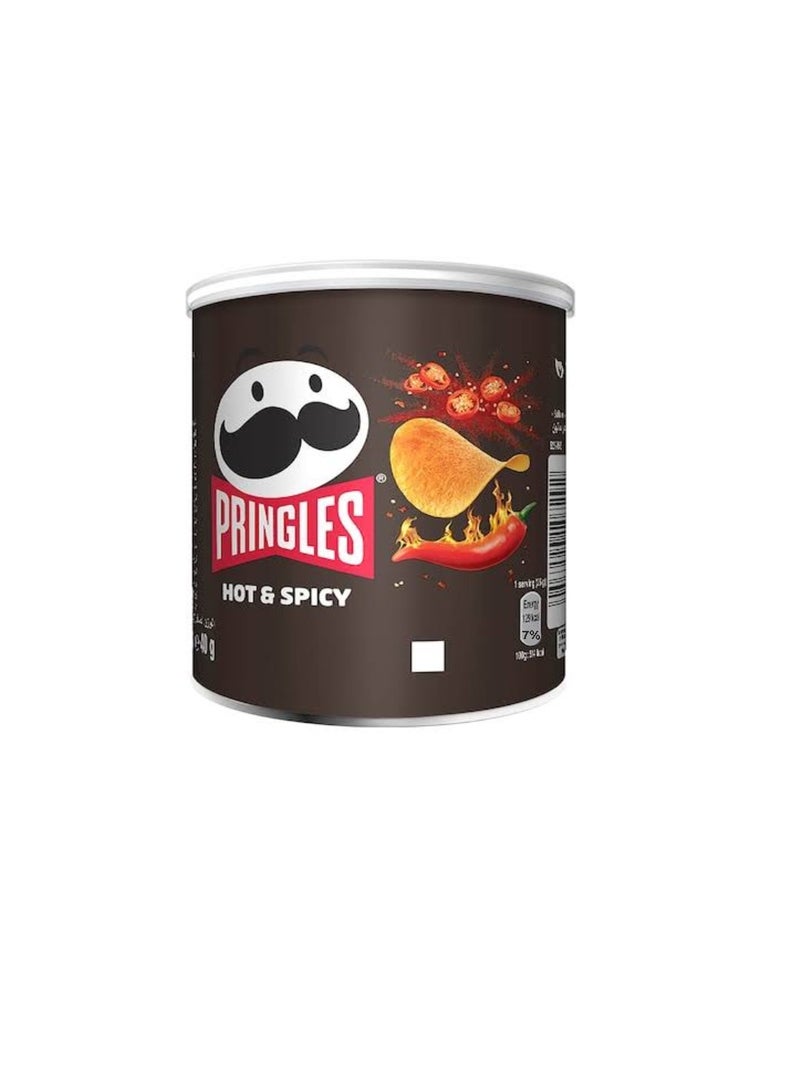 Pringles Hot & Spicy Flavored Potato Crisps – 40g Can