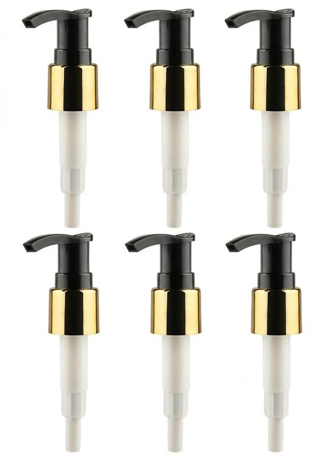 OHEETU 6PCS Black Plastic 24/410 Soap Dispenser Pump Replacement Heads Nozzles Tops for Cosmetic Toiletry Bottles - Image 1
