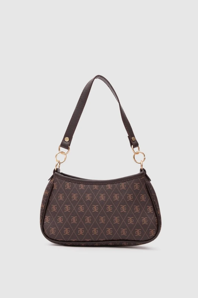 شولي باجس Farme Monogram Brown Baguette and Crossbody Bag