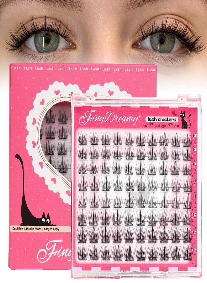 FinyDreamy Natural Manga Lash Clusters with Spikes Fairy Short Cluster Eyelash Extensions Anime Individual Lashes C Curl Wispy Eyelash Clusters Short False Eyelashes Extensions (Manga,10-12mm) - Image 1