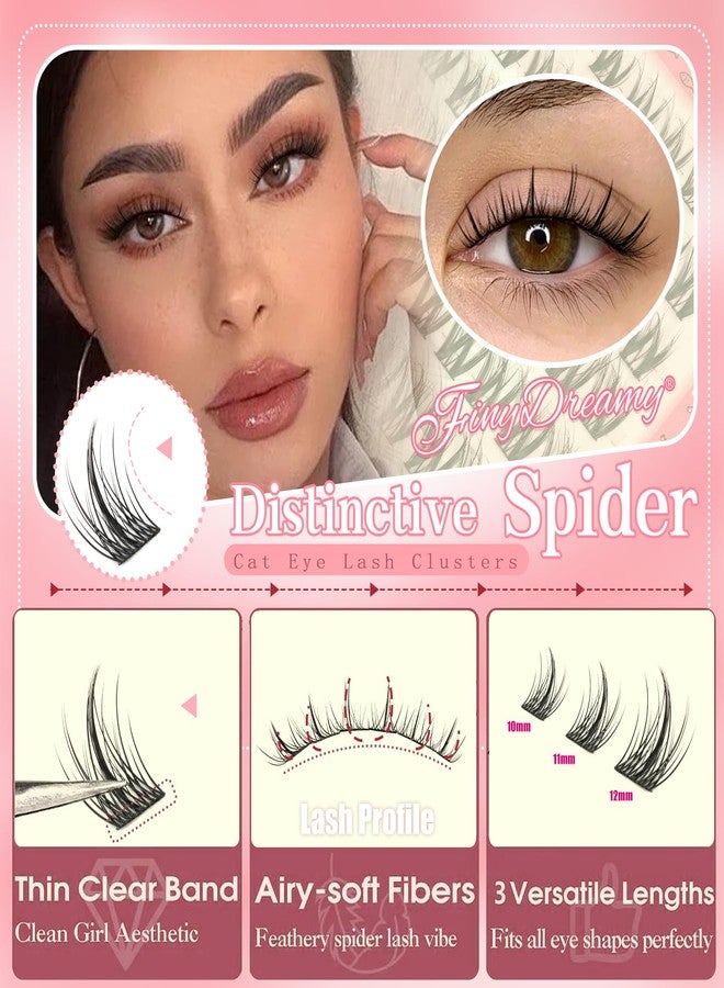FinyDreamy Natural Manga Lash Clusters with Spikes Fairy Short Cluster Eyelash Extensions Anime Individual Lashes C Curl Wispy Eyelash Clusters Short False Eyelashes Extensions (Manga,10-12mm) - Image 5
