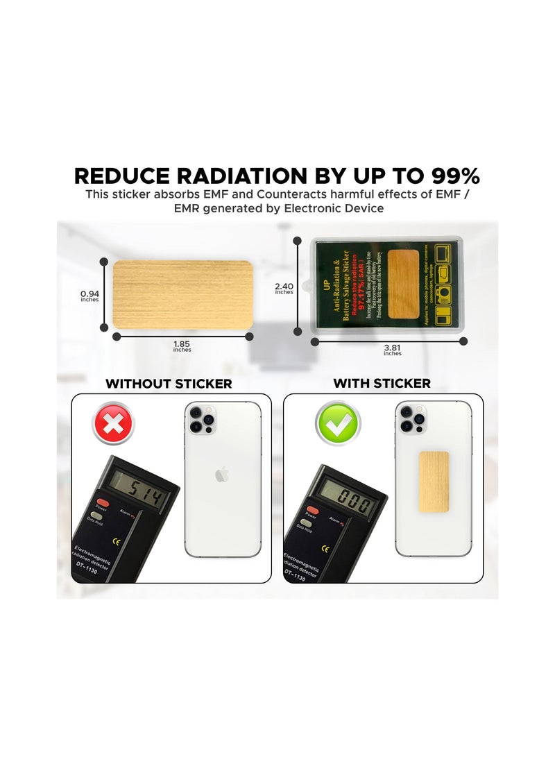 Generic Anti-radiation mobile and devices sticker  (gold)  - Image 3