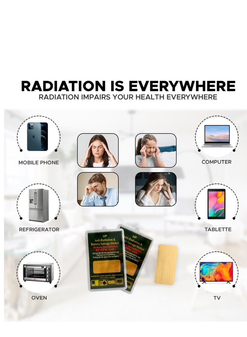 Generic Anti-radiation mobile and devices sticker  (gold)  - Image 5