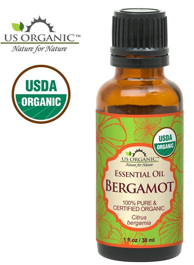 US Organic زيت البرغموت الأساسي النقي 100%، معتمد من وزارة الزراعة الأمريكية، معصور على البارد، مع قطارات يورو (تتوفر أحجام إضافية) (30 مل / 1 أونصة سائلة) - Image 3