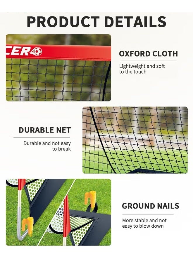 EETU Youth Soccer Backyard Set, Soccer Nets Training Equipment,Soccer Ball+Football Net+Soccer Training Goals,Indoor Outdoor Games Practice Portable Set For Kids Adults,Perfect Soccer Gift - Image 3