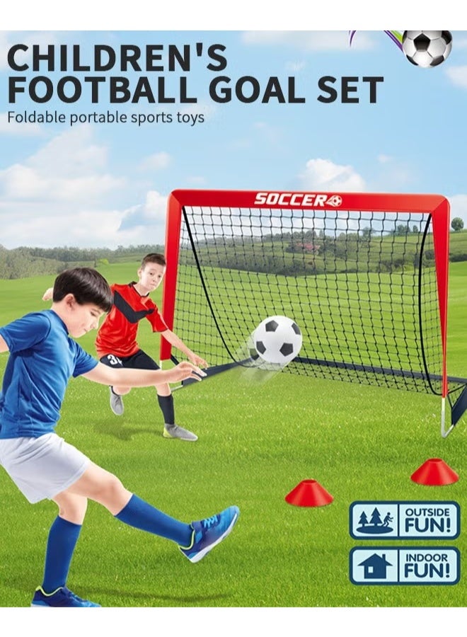 EETU Youth Soccer Backyard Set, Soccer Nets Training Equipment,Soccer Ball+Football Net+Soccer Training Goals,Indoor Outdoor Games Practice Portable Set For Kids Adults,Perfect Soccer Gift - Image 2