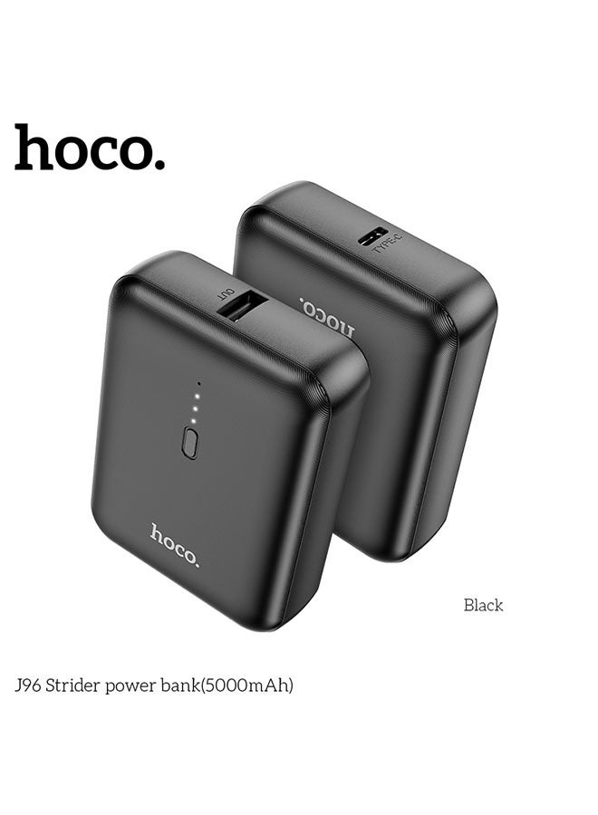 hoco. Power bank J96 Strider 5000mAh(Black) - Image 2
