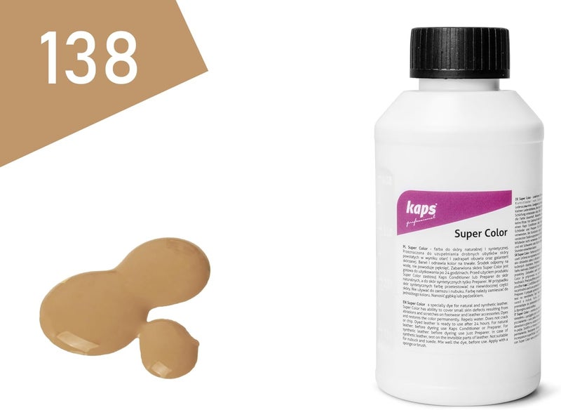 Kaps Dye Paint For Natural and Synthetic Leather Textiles, Super Color, 16.9 fl. Oz. - Image 1