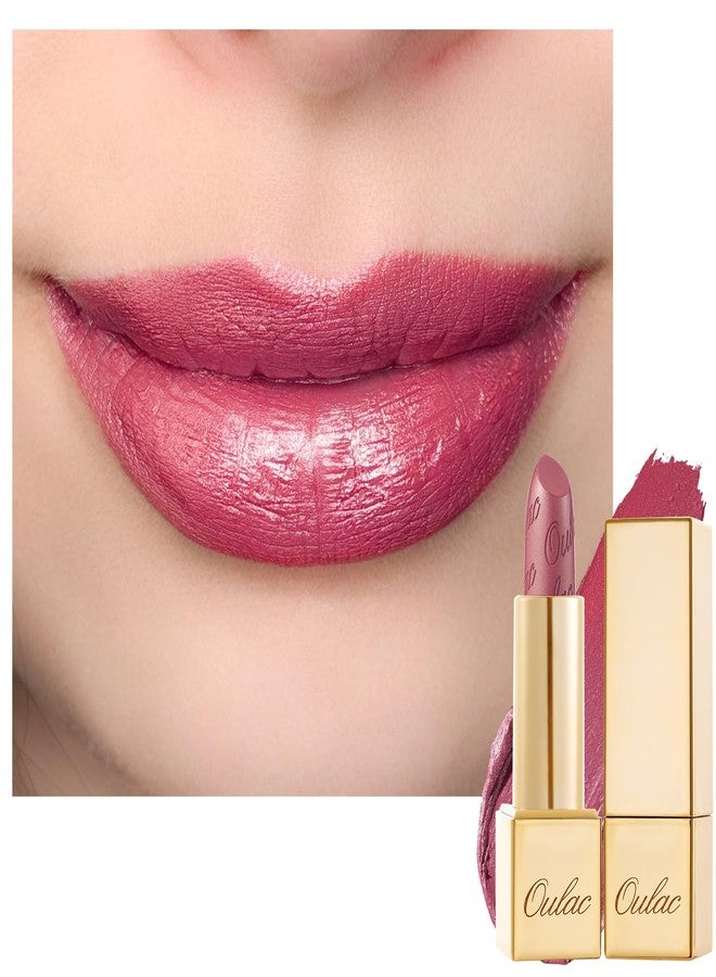OULAC Pink Metallic Shine Lipstick, Baby Pink Glitter Long Lasting Lipsticks, High Impact Soft and Ultra Hydrating Lip Color,Vegan & Cruelty-Free, Full-Coverage Lip 4.3 g/0.15 oz Cosmopolis(01) - Image 1