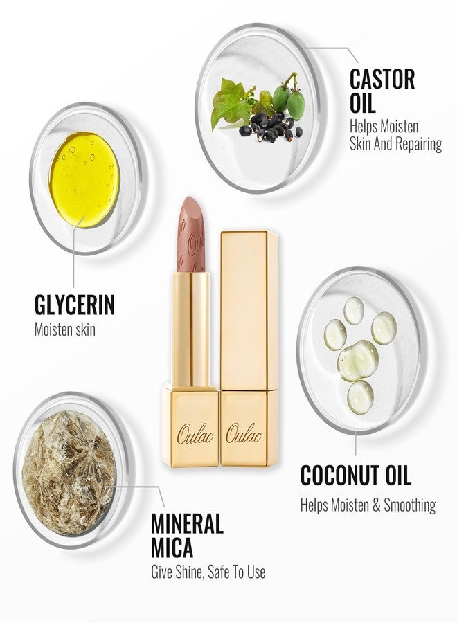OULAC Pink Metallic Shine Lipstick, Baby Pink Glitter Long Lasting Lipsticks, High Impact Soft and Ultra Hydrating Lip Color,Vegan & Cruelty-Free, Full-Coverage Lip 4.3 g/0.15 oz Cosmopolis(01) - Image 4