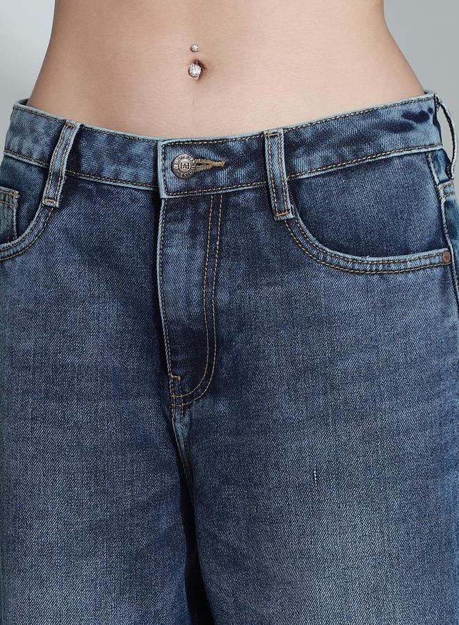 هاي ستار جينز قطني بخصر عالي وقصة مستقيمة - Image 4