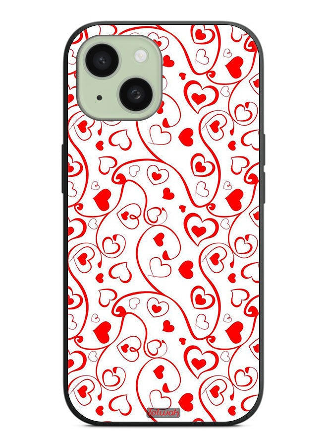 Tolwak Apple iPhone 15 Protective Case Cover Hearts Pattern - Image 2