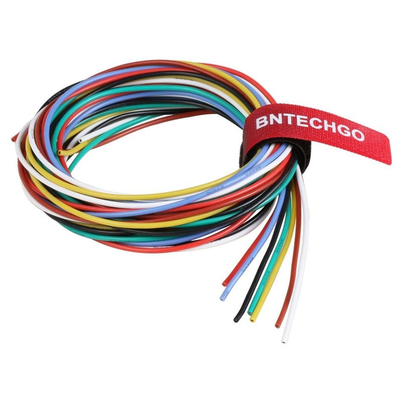 BNTECHGO 20 Gauge Silicone Wire Kit 7 Color Each 5 ft Flexible 20 AWG Stranded Tinned Copper Wire