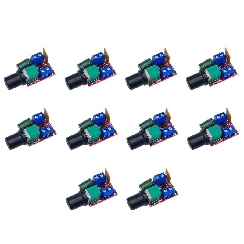 Onyehn Mini LED Dimmer 5A 90WDC Motor PWM Speed Controller 3V 6V 12V 24V 35V Speed Control Switch10 Pack