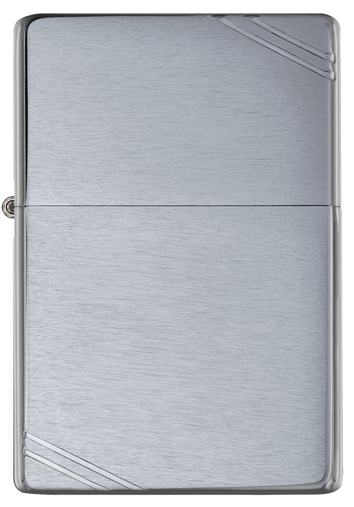 Zippo زيبو كروم مصقول عتيق مع تصميم شرائط جيب ولاعة مقاومة للرياح أنيقة بجسم معدني فاخر صديقة للبيئة فريدة من نوعها ملائمة للسفر - Image 2